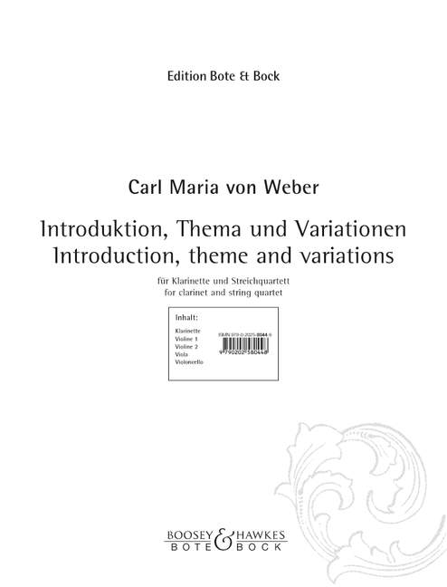 Vorderes Coverbild Introduktion, Thema und Variationen 