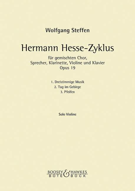 Vorderes Coverbild Hermann Hesse-Zyklus op. 19 