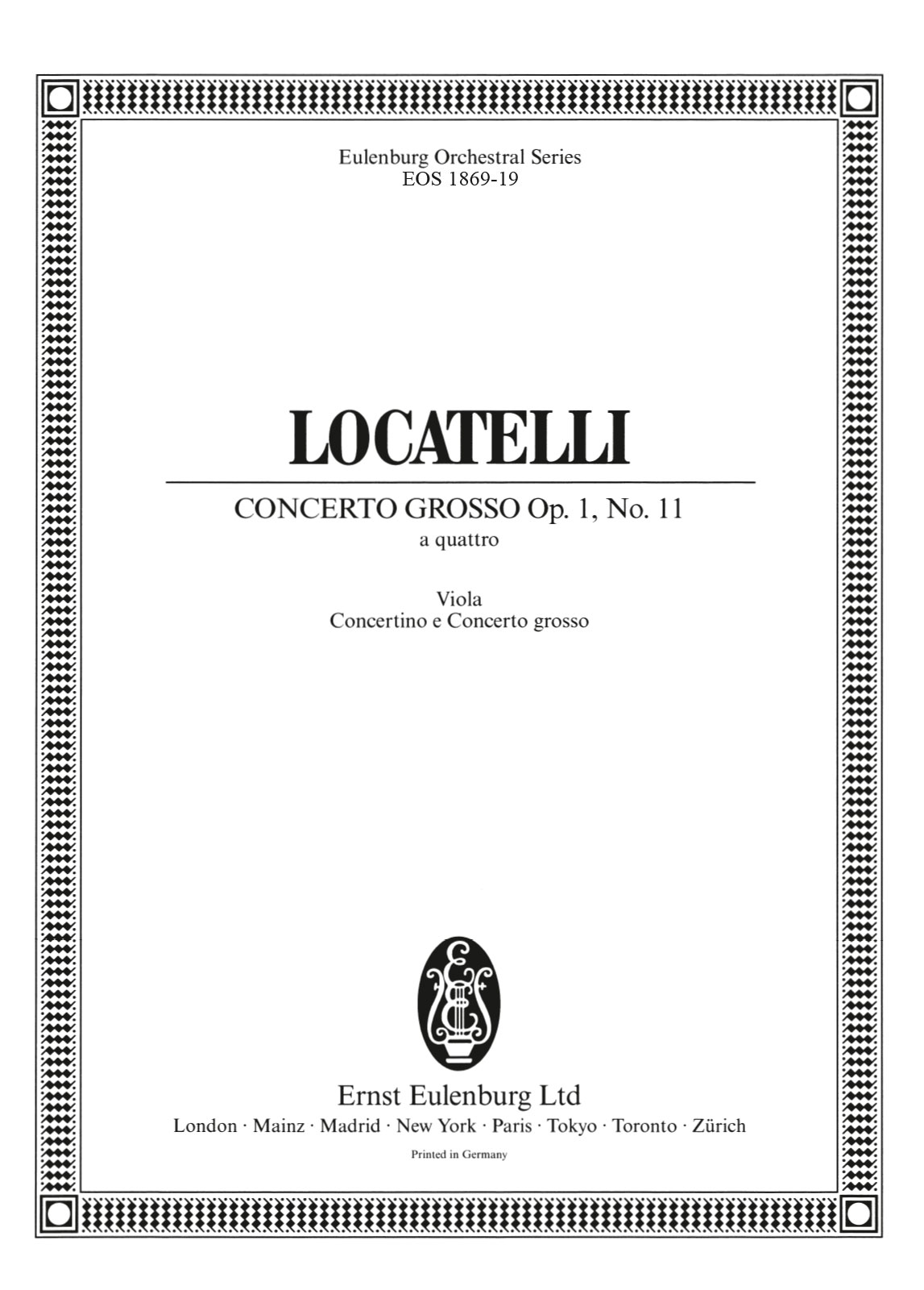 Vorderes Coverbild Concerto grosso „a quattro“ c-moll op. 1/11