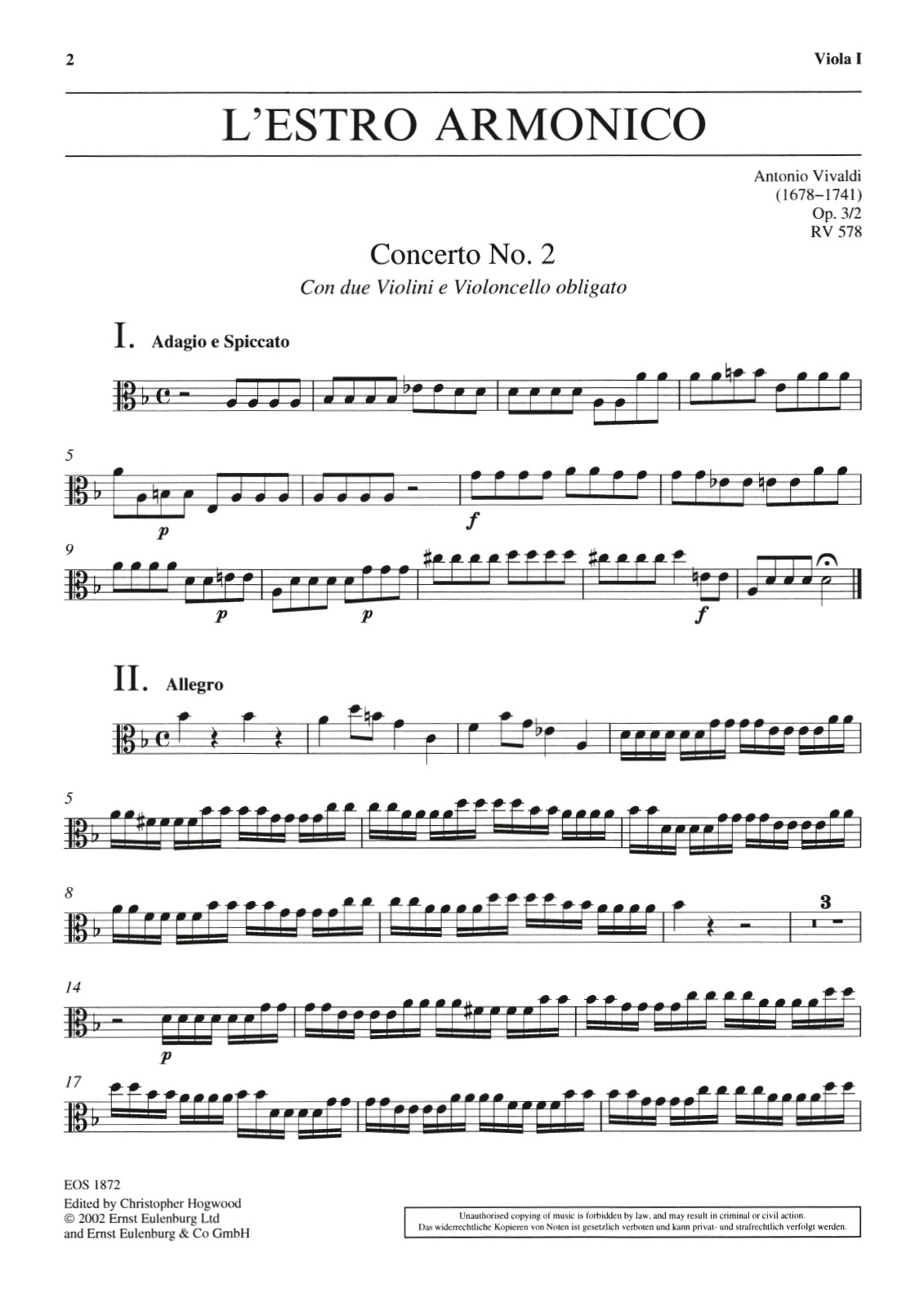 Vorderes Coverbild Concerto g-moll op. 3/2 RV 578