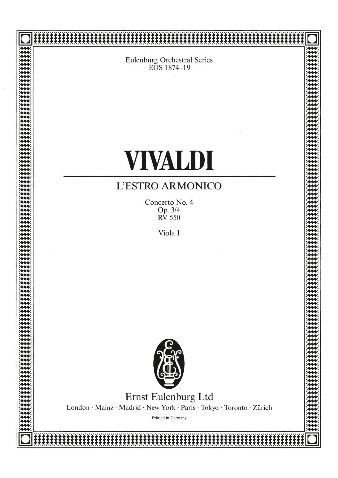 Vorderes Coverbild Concerto e-moll op. 3/4 RV 550