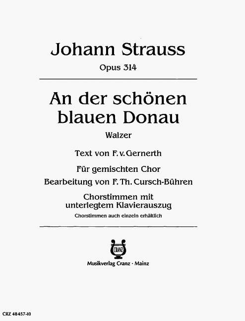 Vorderes Coverbild An der schönen blauen Donau op. 314 