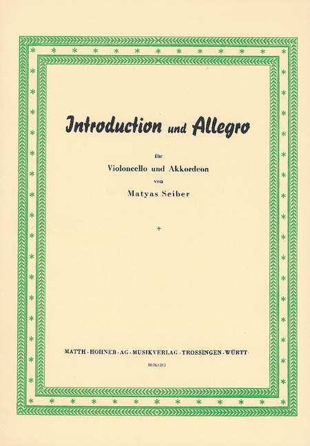 Vorderes Coverbild Introduction und Allegro 