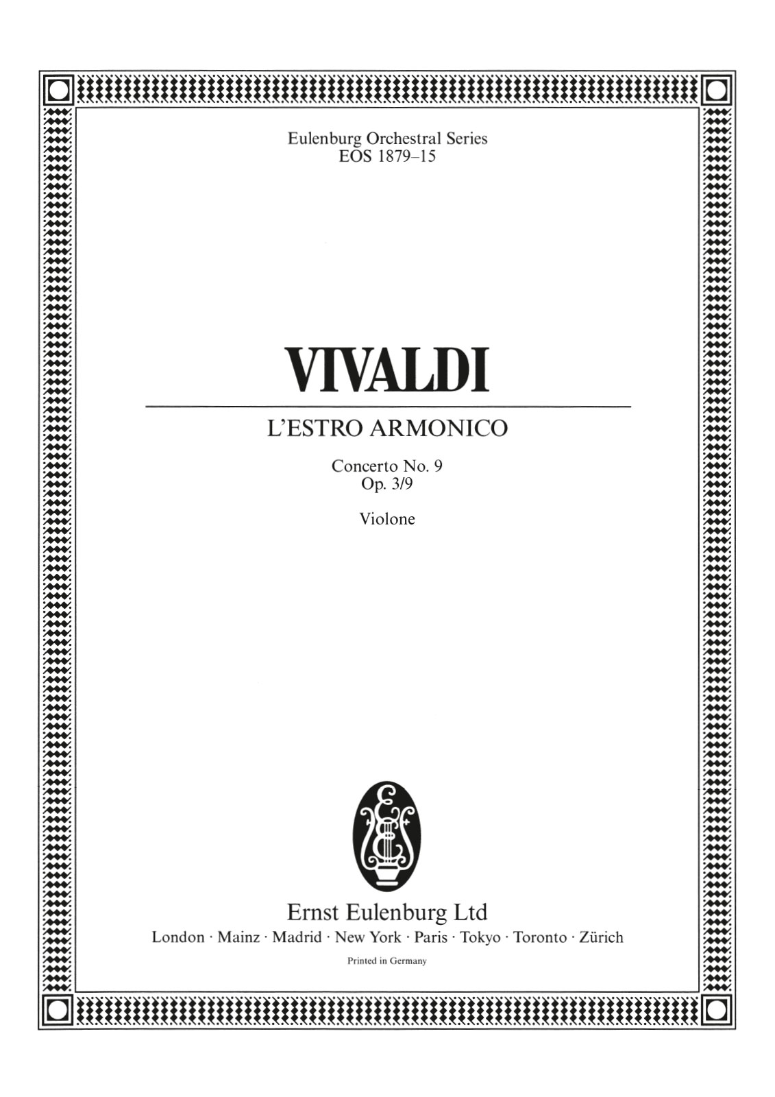 Vorderes Coverbild Concerto D-Dur op. 3/9 RV 230