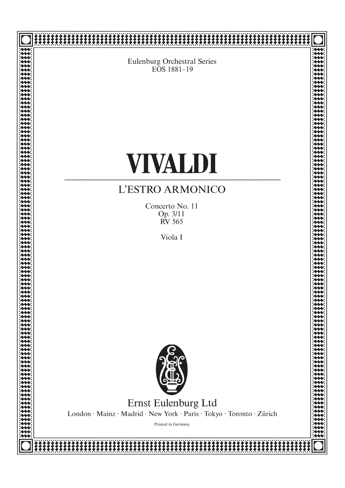 Vorderes Coverbild Concerto d-moll op. 3/11 RV 565