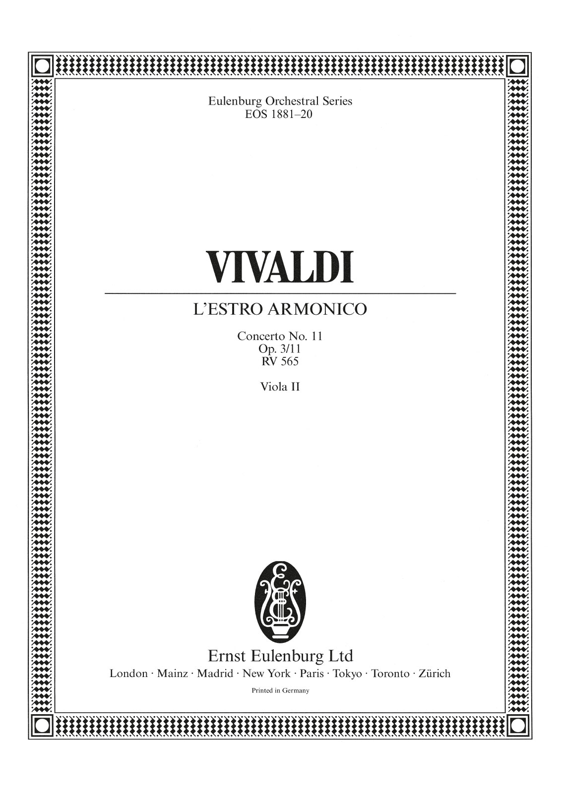 Vorderes Coverbild Concerto d-moll op. 3/11 RV 565