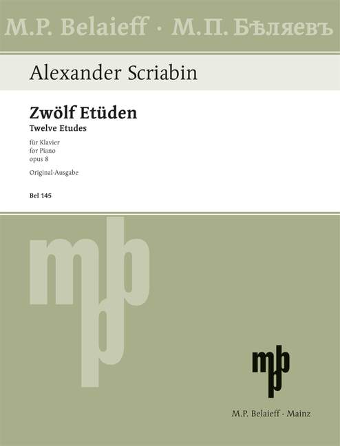 Vorderes Coverbild Zwölf Etüden op. 8 