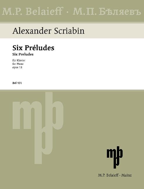 Vorderes Coverbild Six Préludes op. 13 