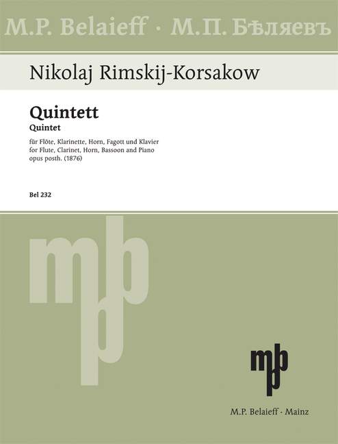 Vorderes Coverbild Quintett B-Dur op. posth. 
