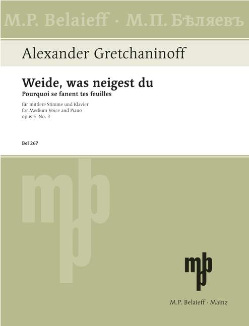 Vorderes Coverbild Vier Lieder op. 5 