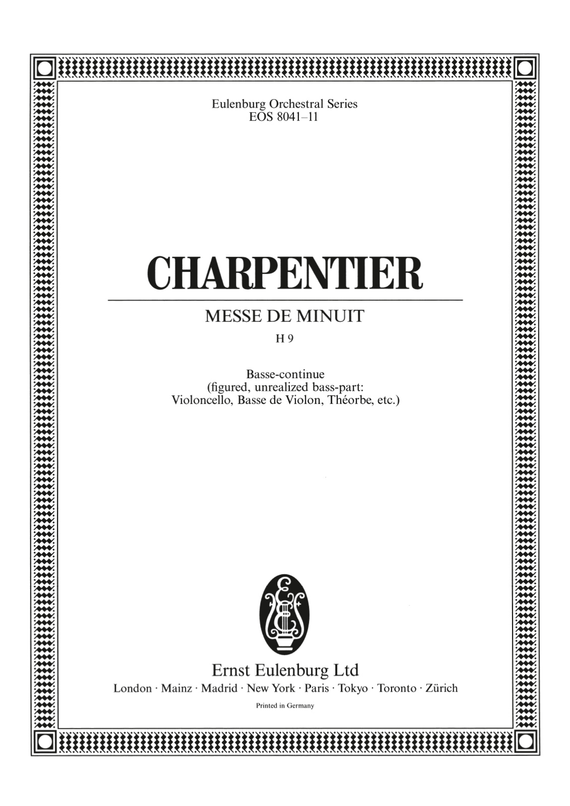 Vorderes Coverbild Messe de Minuit H 9 H 9