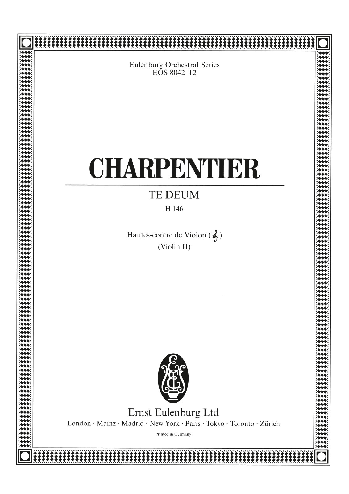 Vorderes Coverbild Te Deum D-Dur H 146
