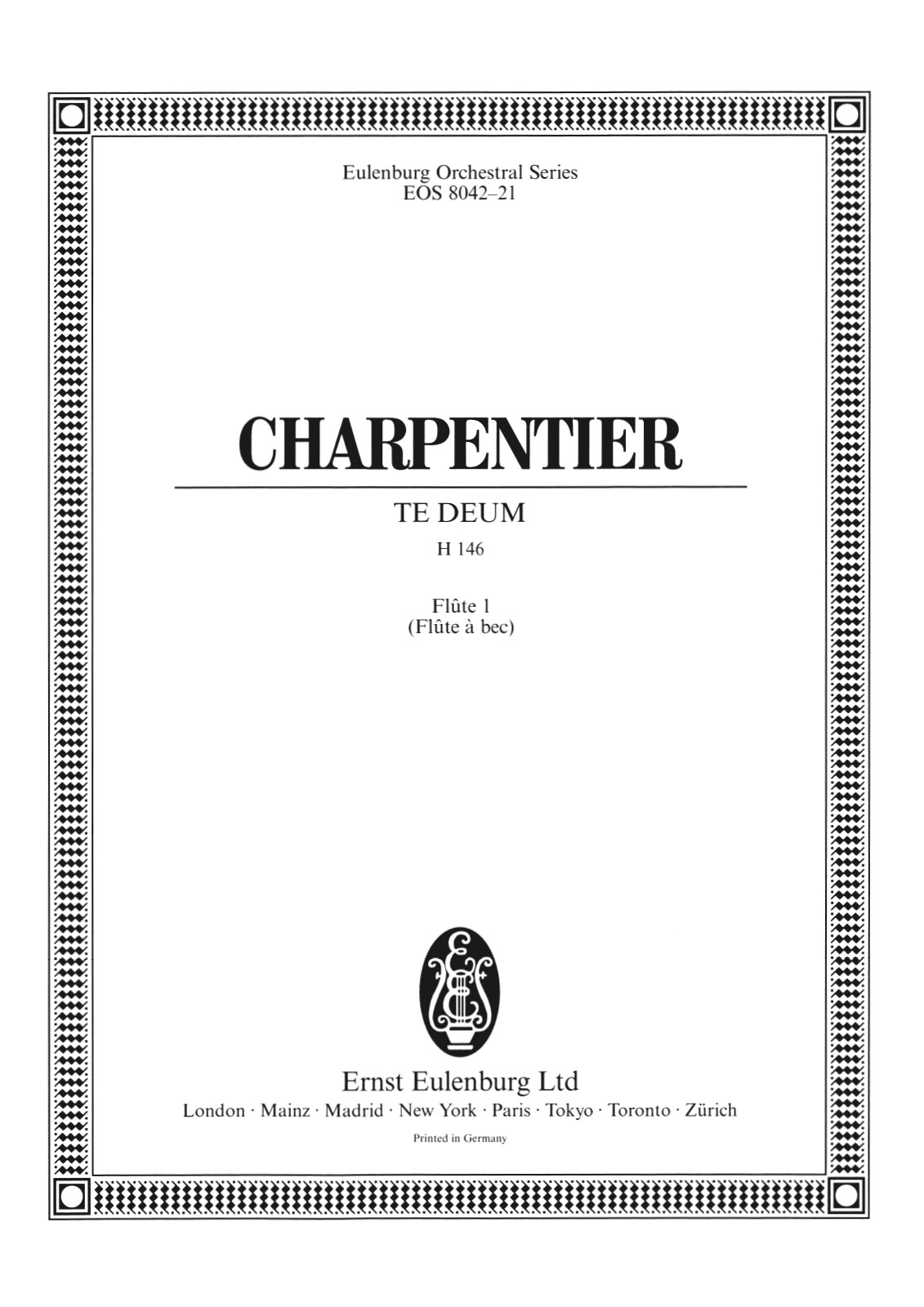 Vorderes Coverbild Te Deum D-Dur H 146