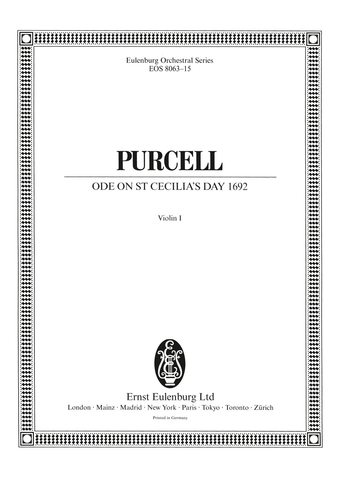 Vorderes Coverbild Ode on St. Cecilia's Day 1692