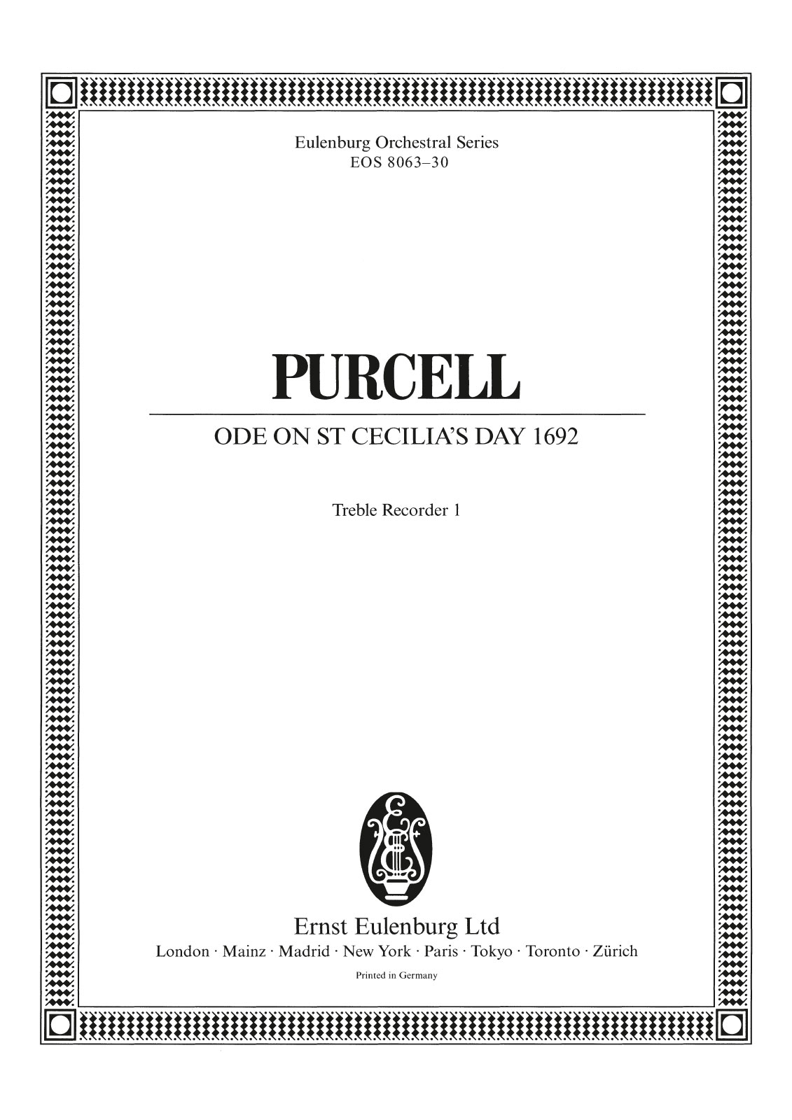 Vorderes Coverbild Ode on St. Cecilia's Day 1692