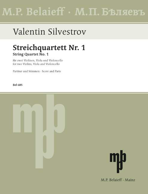 Vorderes Coverbild Streichquartett Nr. 1 