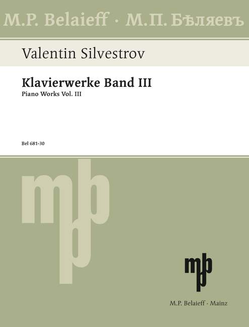Vorderes Coverbild Klavierwerke Vol. 3