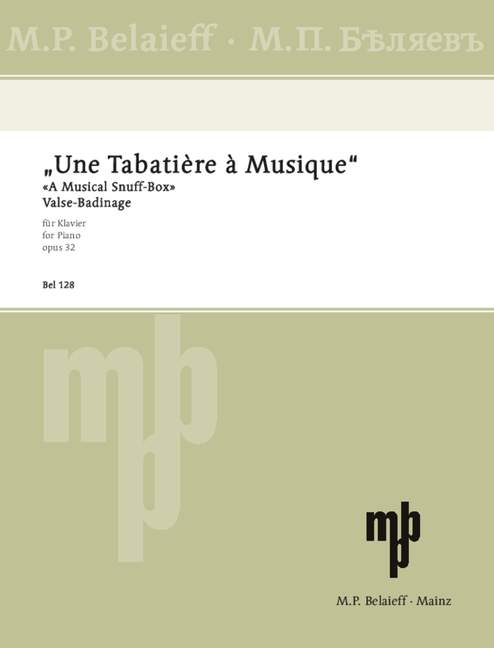 Vorderes Coverbild Une Tabatière à Musique op. 32 