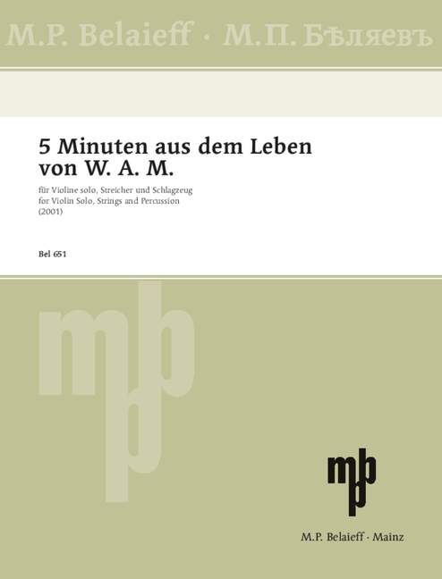 Vorderes Coverbild 5 Minuten aus dem Leben von W. A. M. 