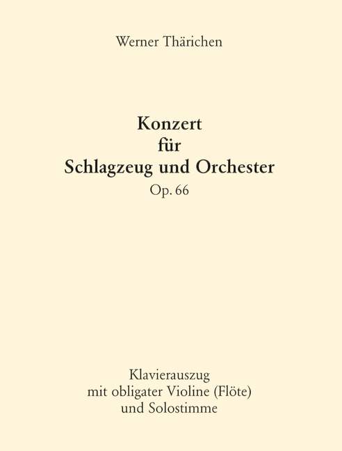 Vorderes Coverbild Konzert für Schlagzeug und Orchester op. 66 