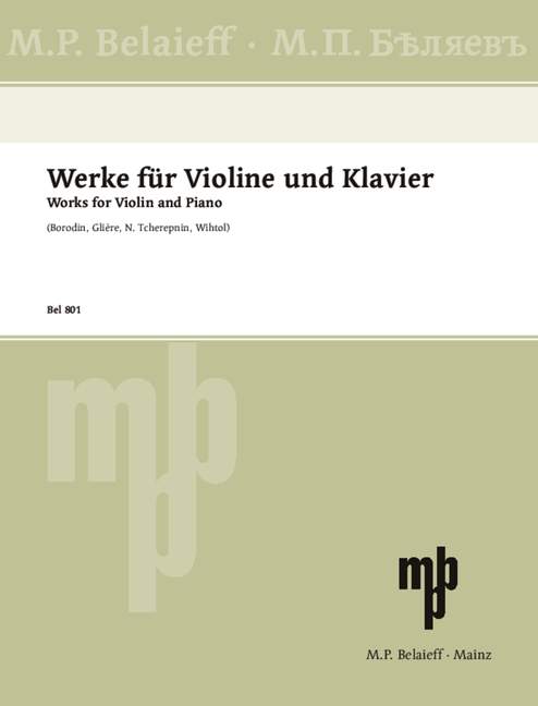 Vorderes Coverbild Werke für Violine und Klavier 