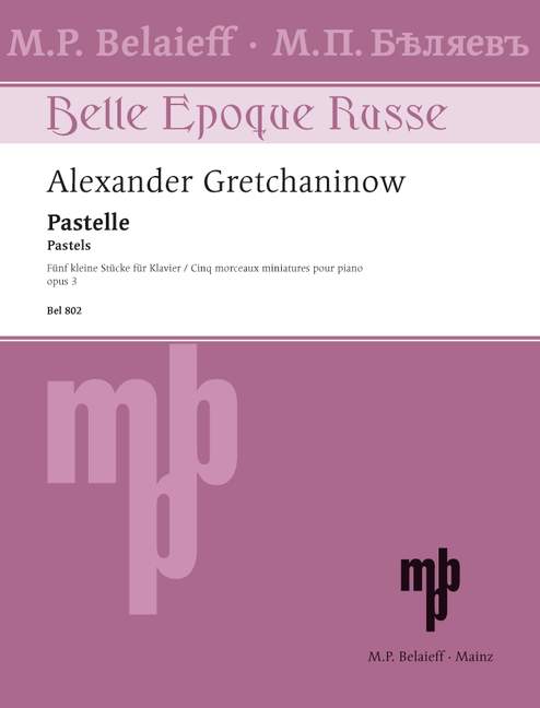 Vorderes Coverbild Pastelle op. 3 
