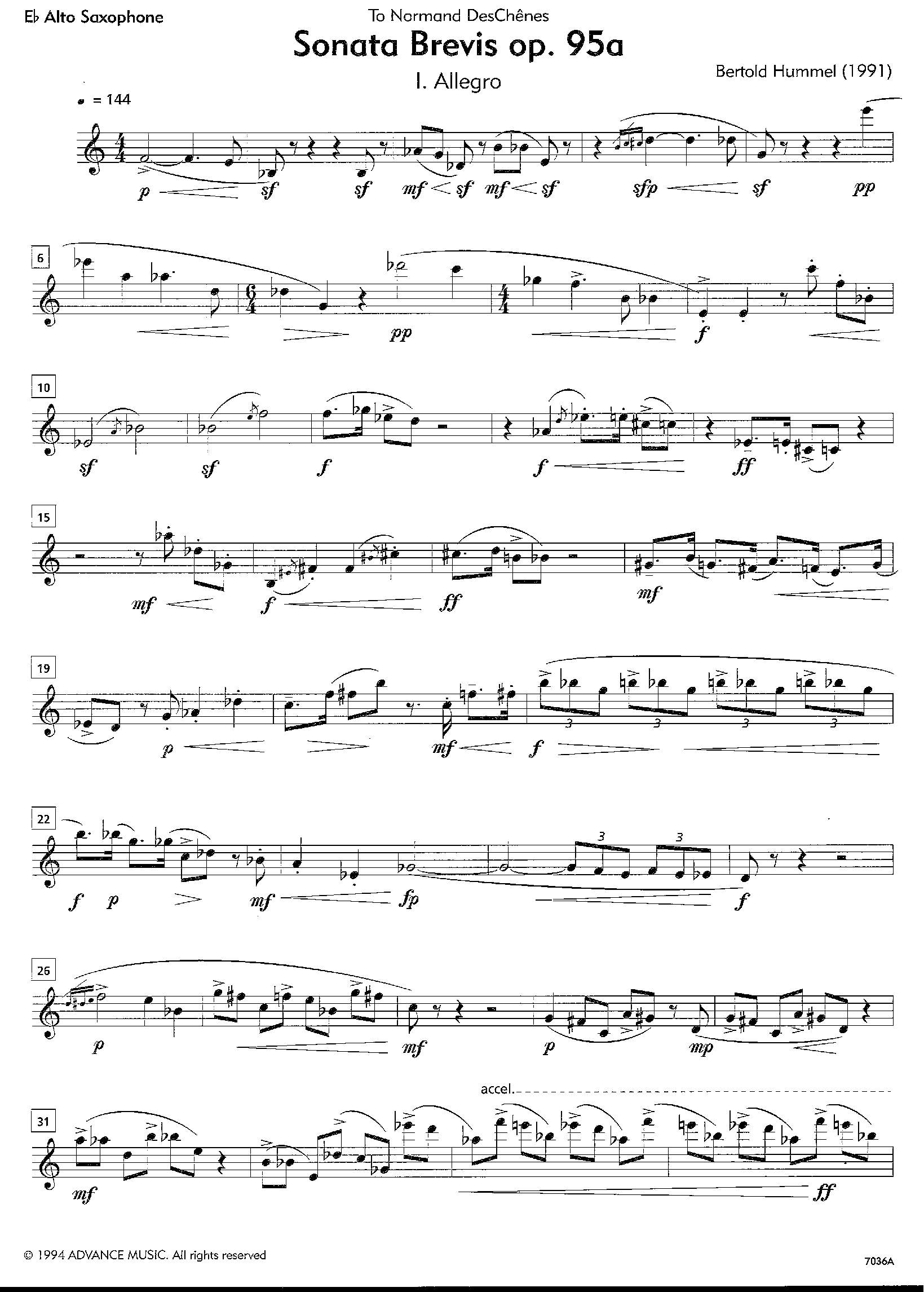 Anderes Coverbild Sonata Brevis op. 95a 
