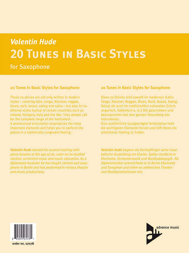 Anderes Coverbild 20 Tunes in Basic Styles for Saxophone 