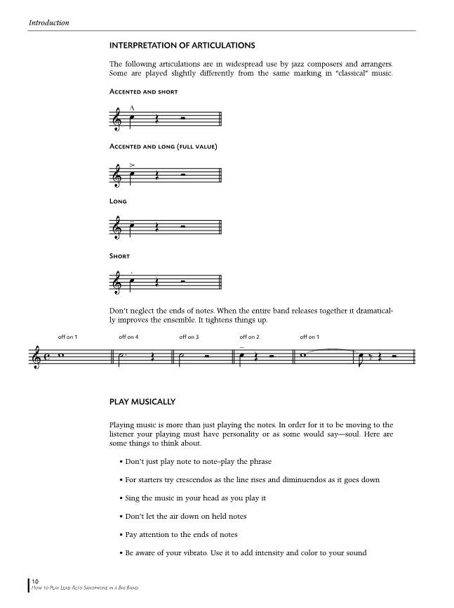 Anderes Coverbild How to play Lead Alto Saxophone in a Big Band 