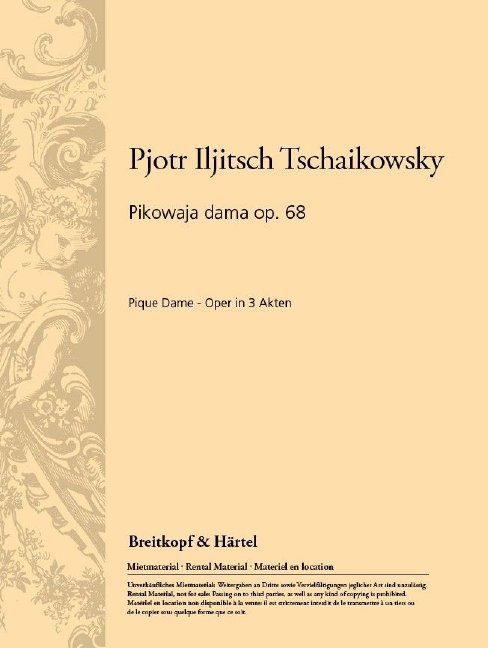 Anderes Coverbild Pikowaja dama op. 68 - Pique Dame – Oper in 3 Akten