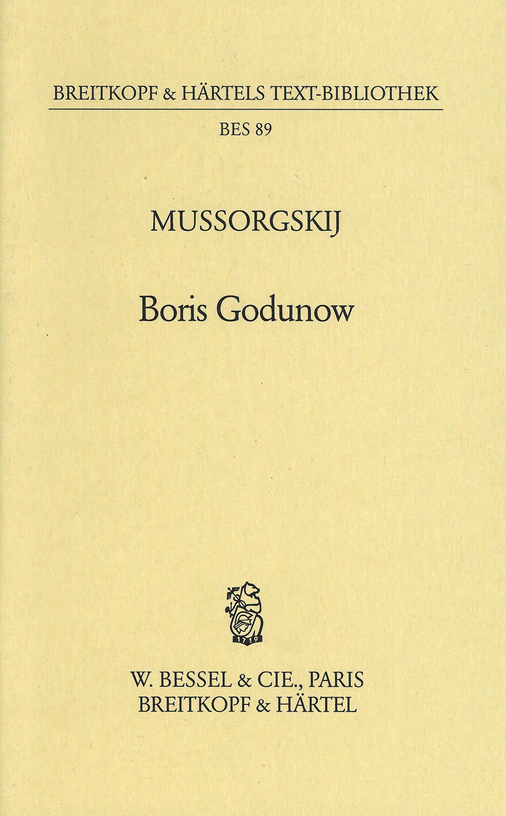 Vorderes Coverbild Boris Godunow