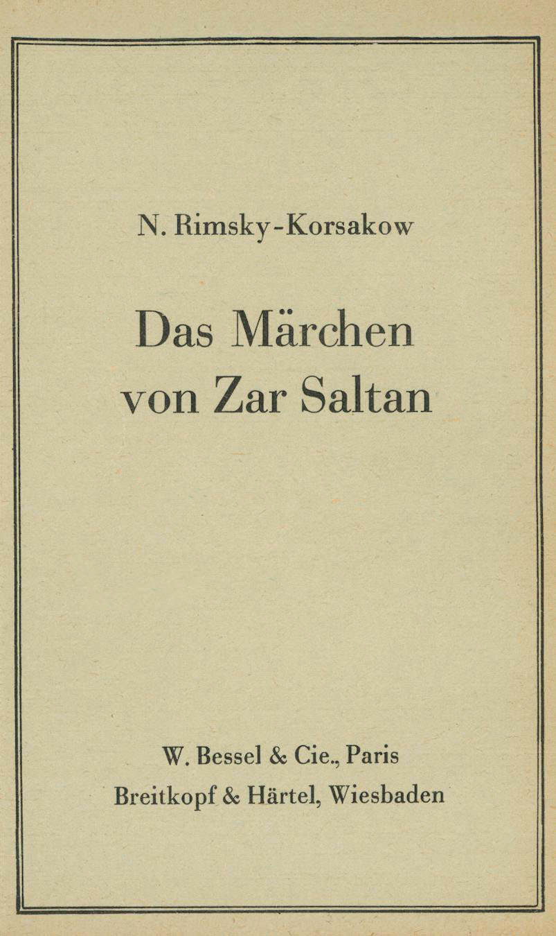 Anderes Coverbild Das Märchen von Zar Saltan