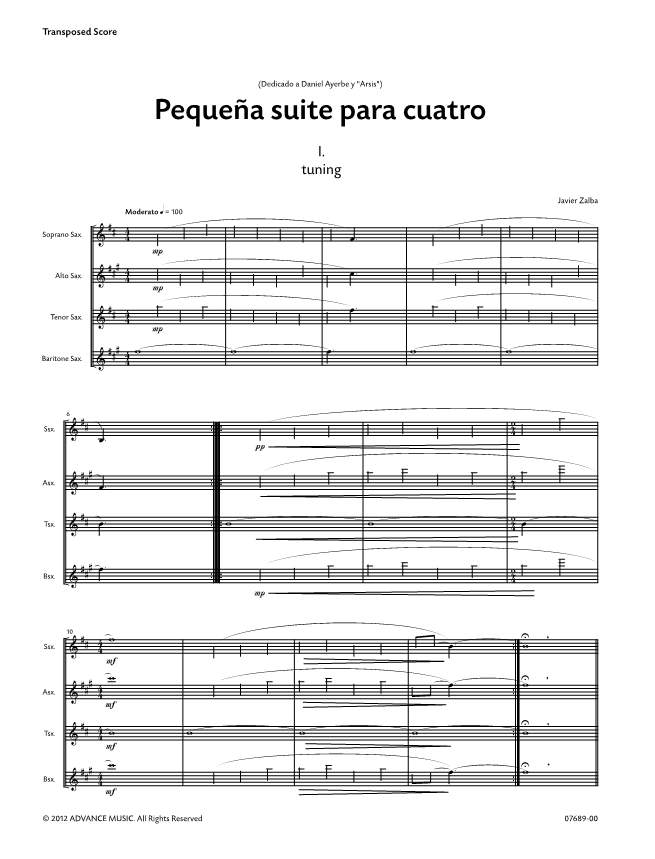 Anderes Coverbild Pequena Suite para Cuatro 