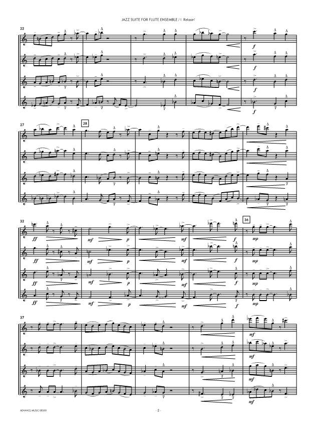 Anderes Coverbild Jazz Suite For Flute Ensemble 