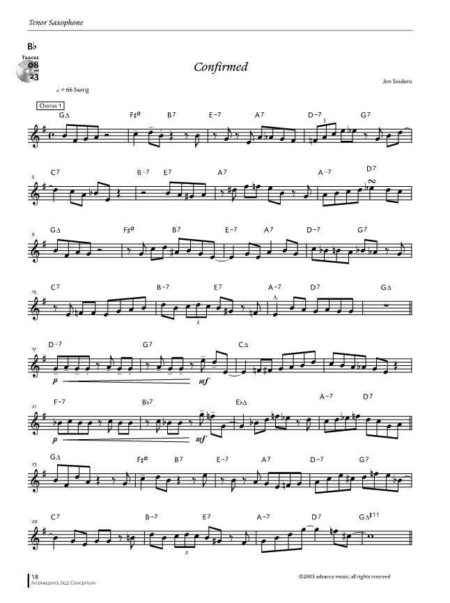 Anderes Coverbild Intermediate Jazz Conception Tenor Saxophone 