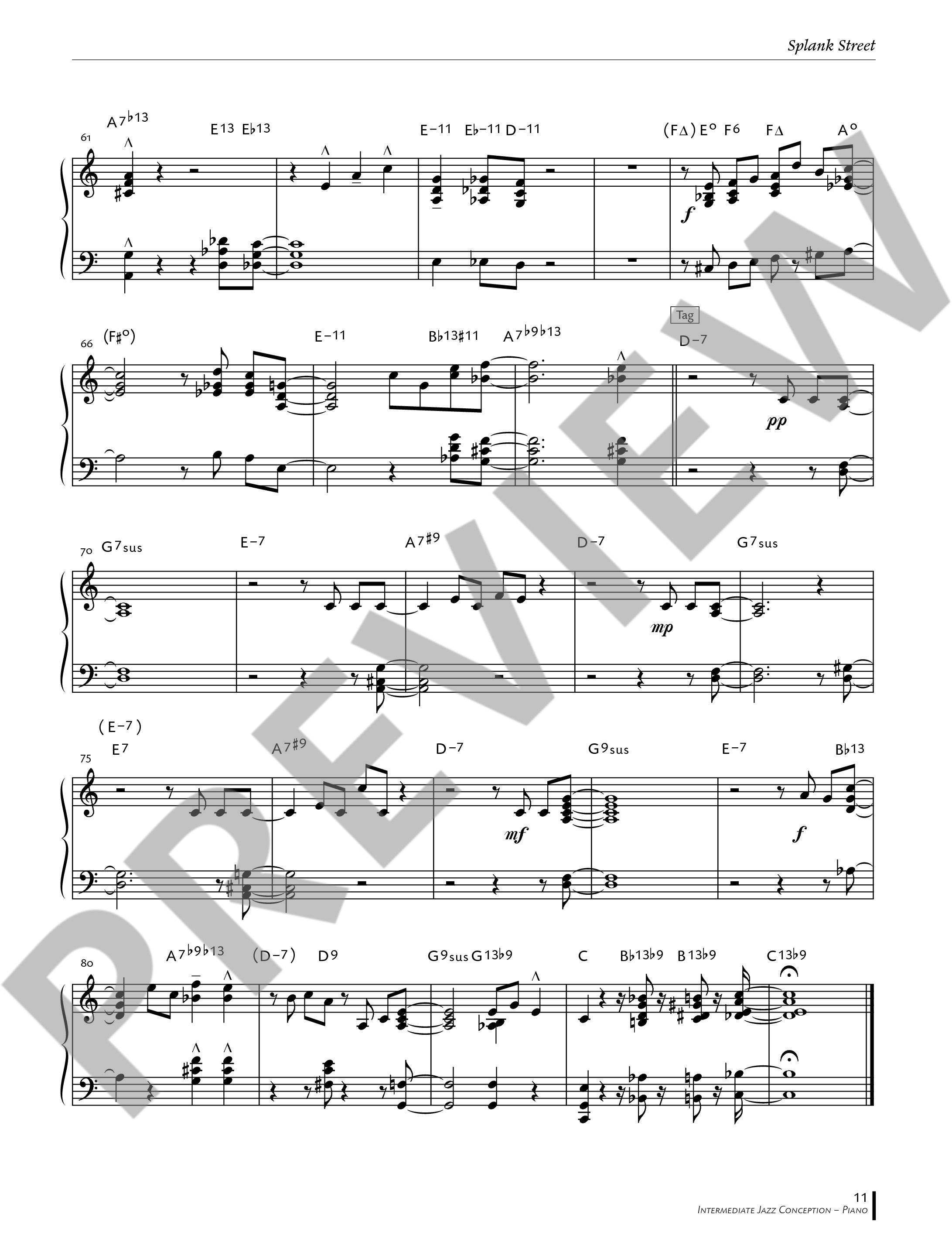 Anderes Coverbild Intermediate Jazz Conception Piano 