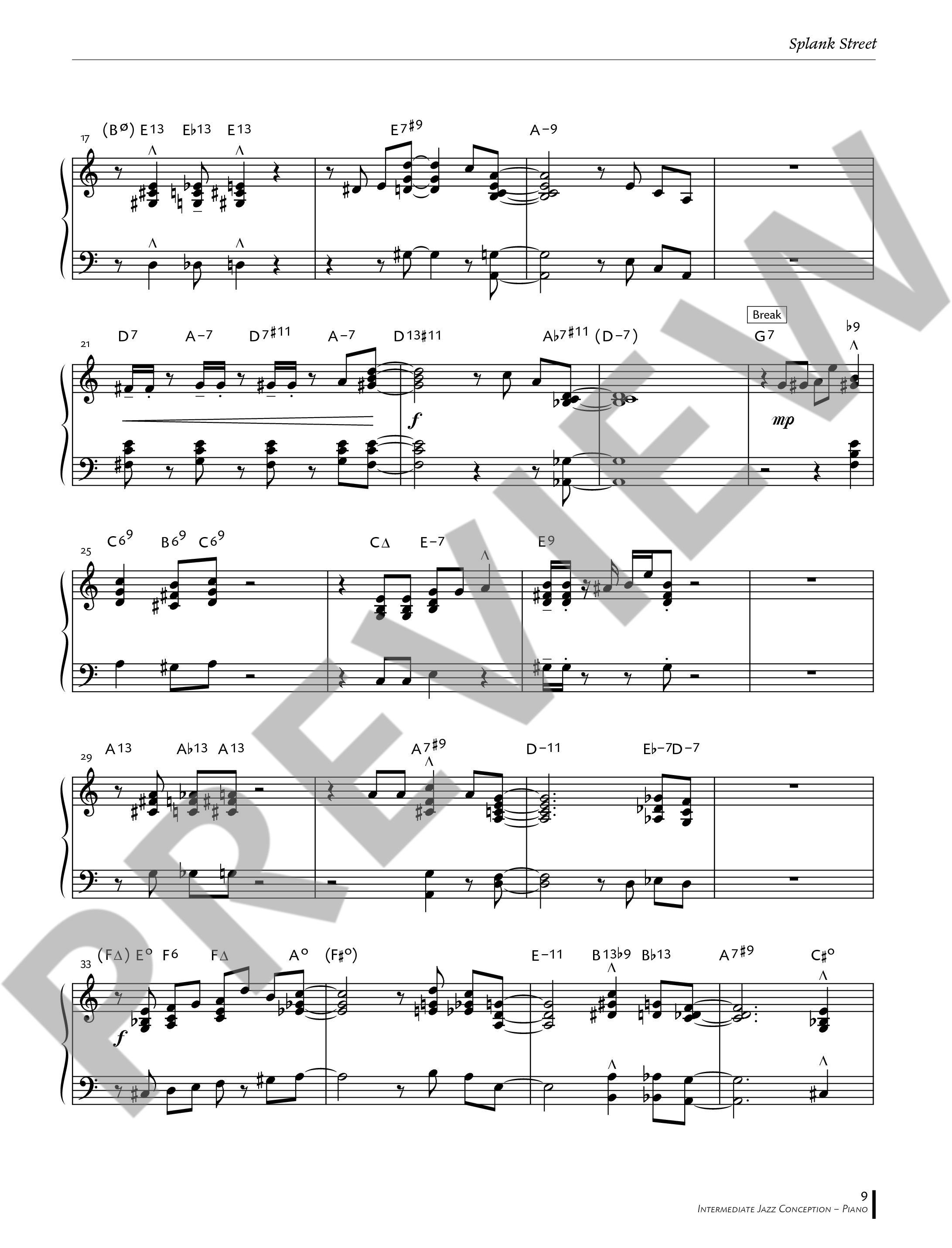 Anderes Coverbild Intermediate Jazz Conception Piano 