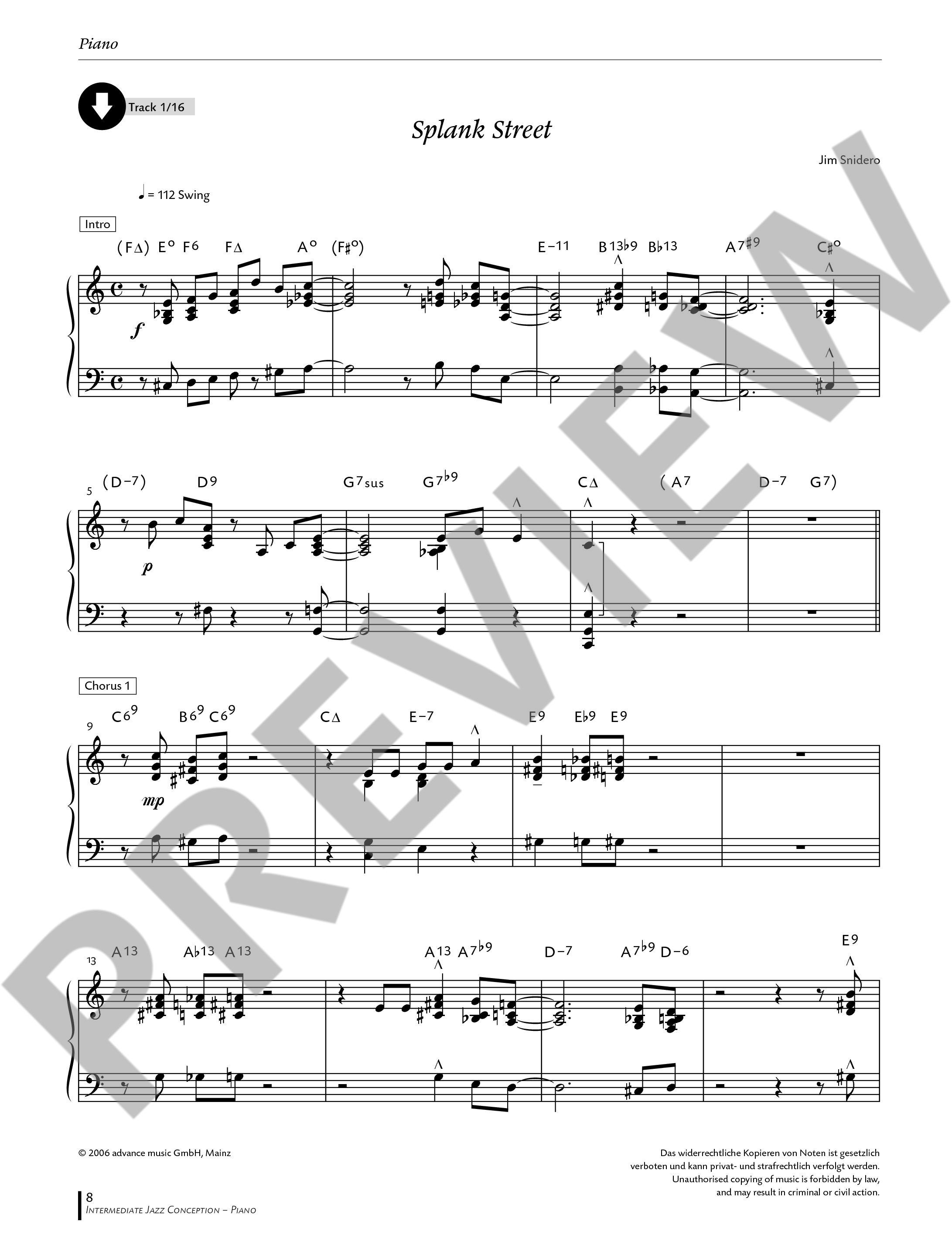 Anderes Coverbild Intermediate Jazz Conception Piano 