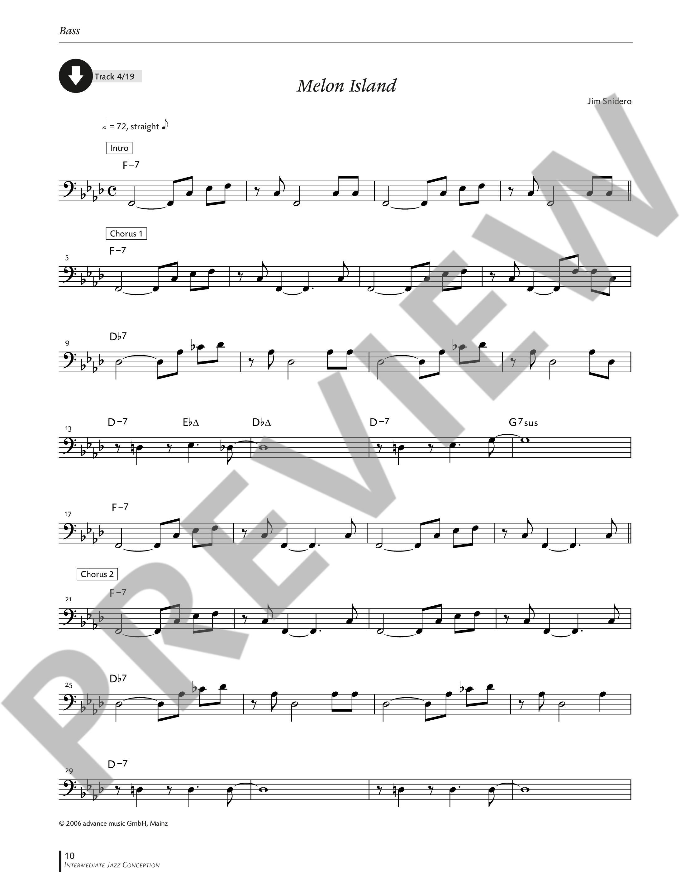 Anderes Coverbild Intermediate Jazz Conception Bass Lines 