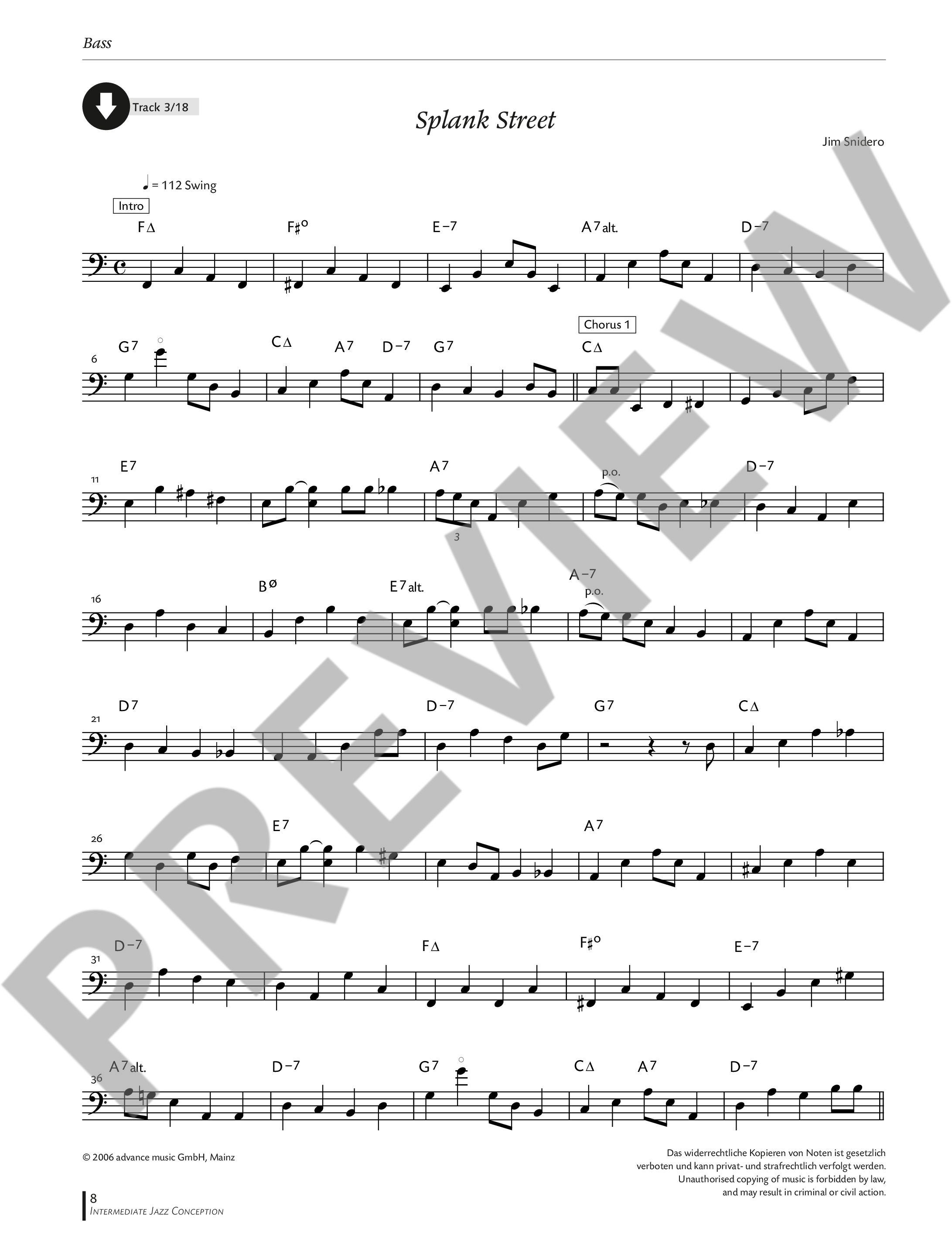 Anderes Coverbild Intermediate Jazz Conception Bass Lines 