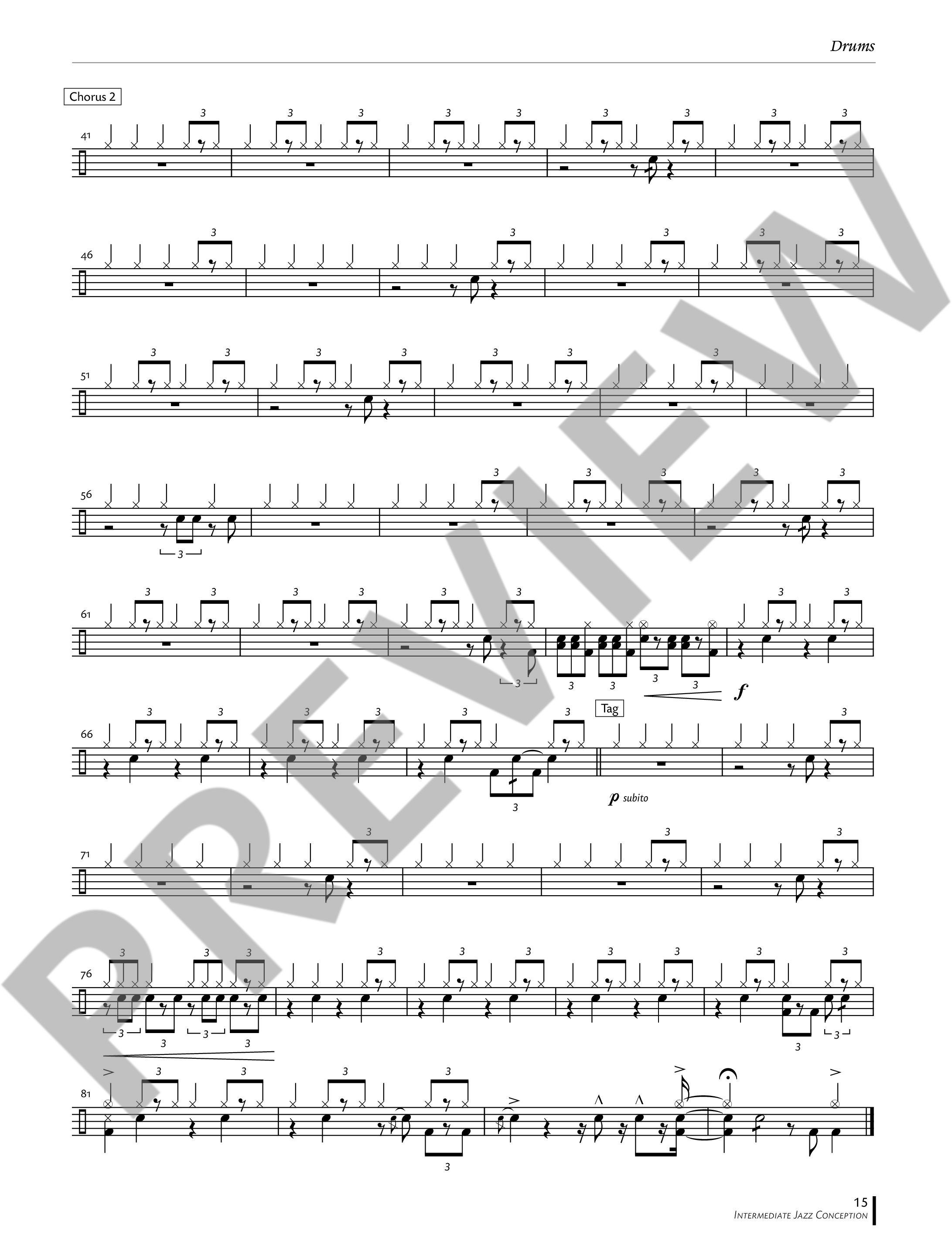 Anderes Coverbild Intermediate Jazz Conception Drums Accompanying 