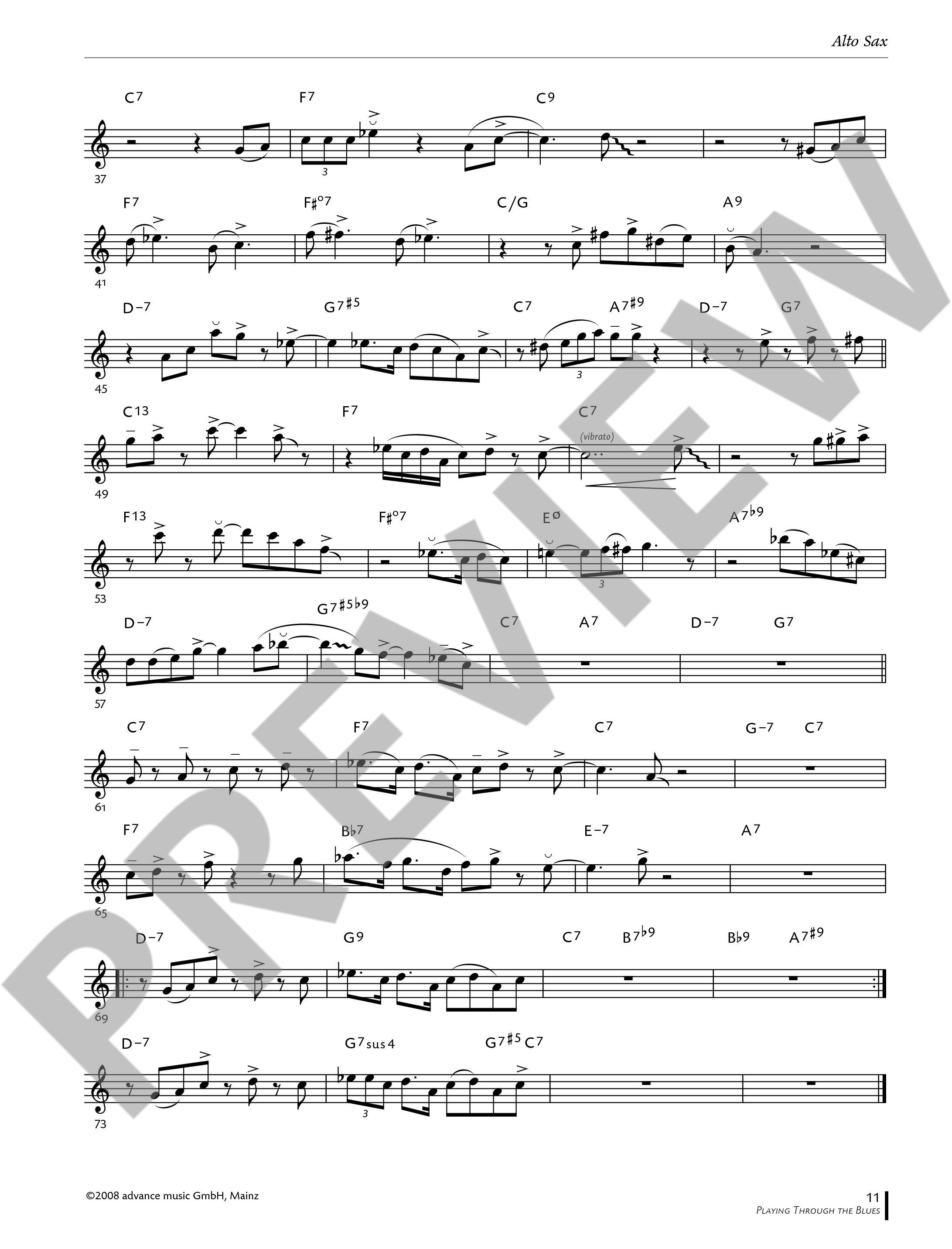 Anderes Coverbild Playing Through The Blues - Alto Sax 