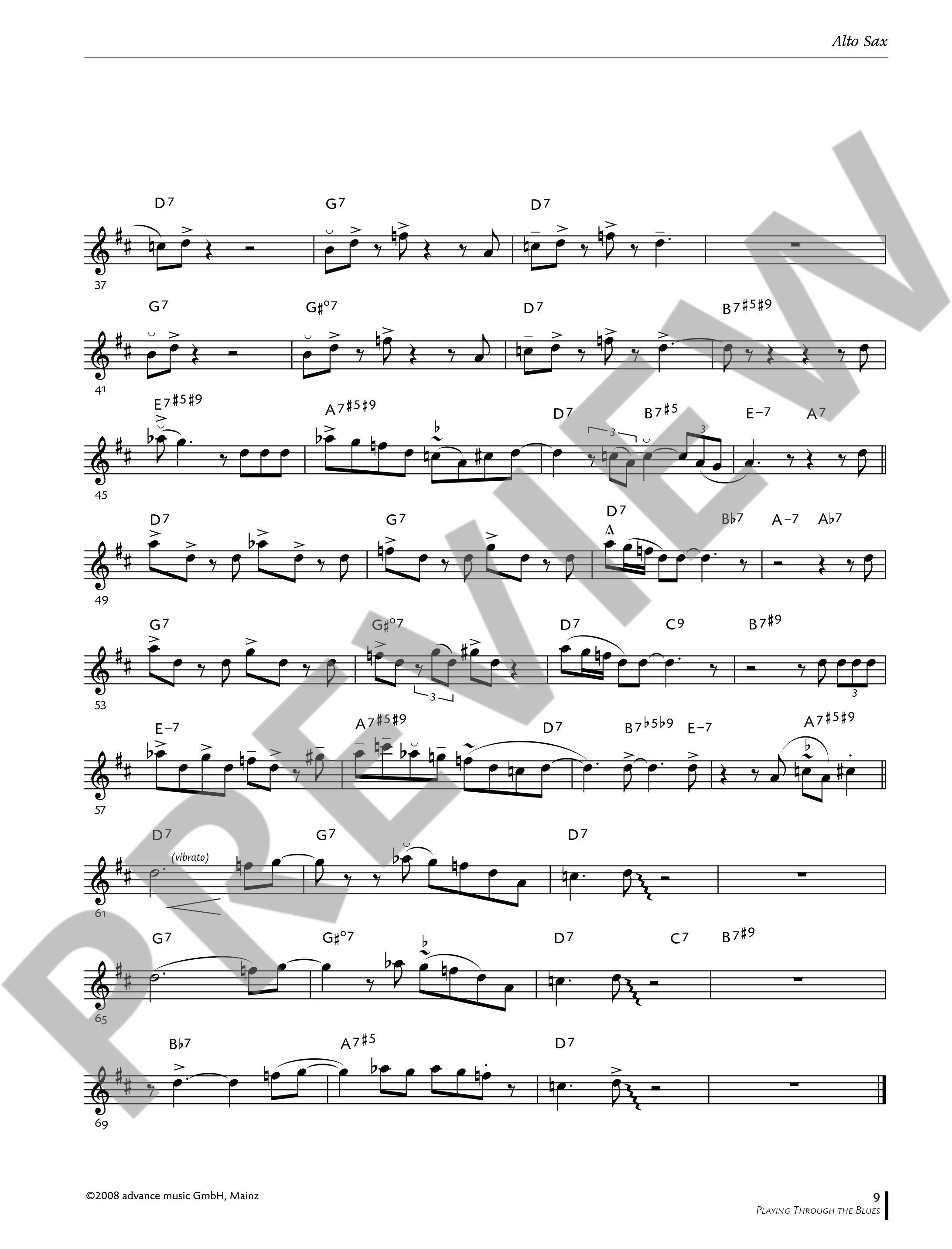 Anderes Coverbild Playing Through The Blues - Alto Sax 
