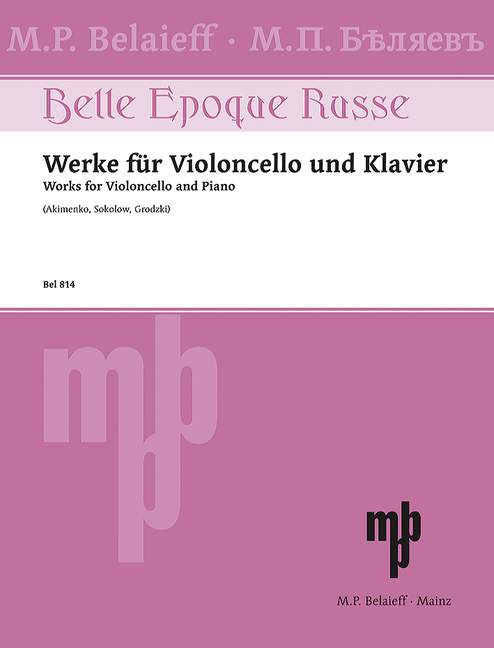 Vorderes Coverbild Werke für Violoncello und Klavier 