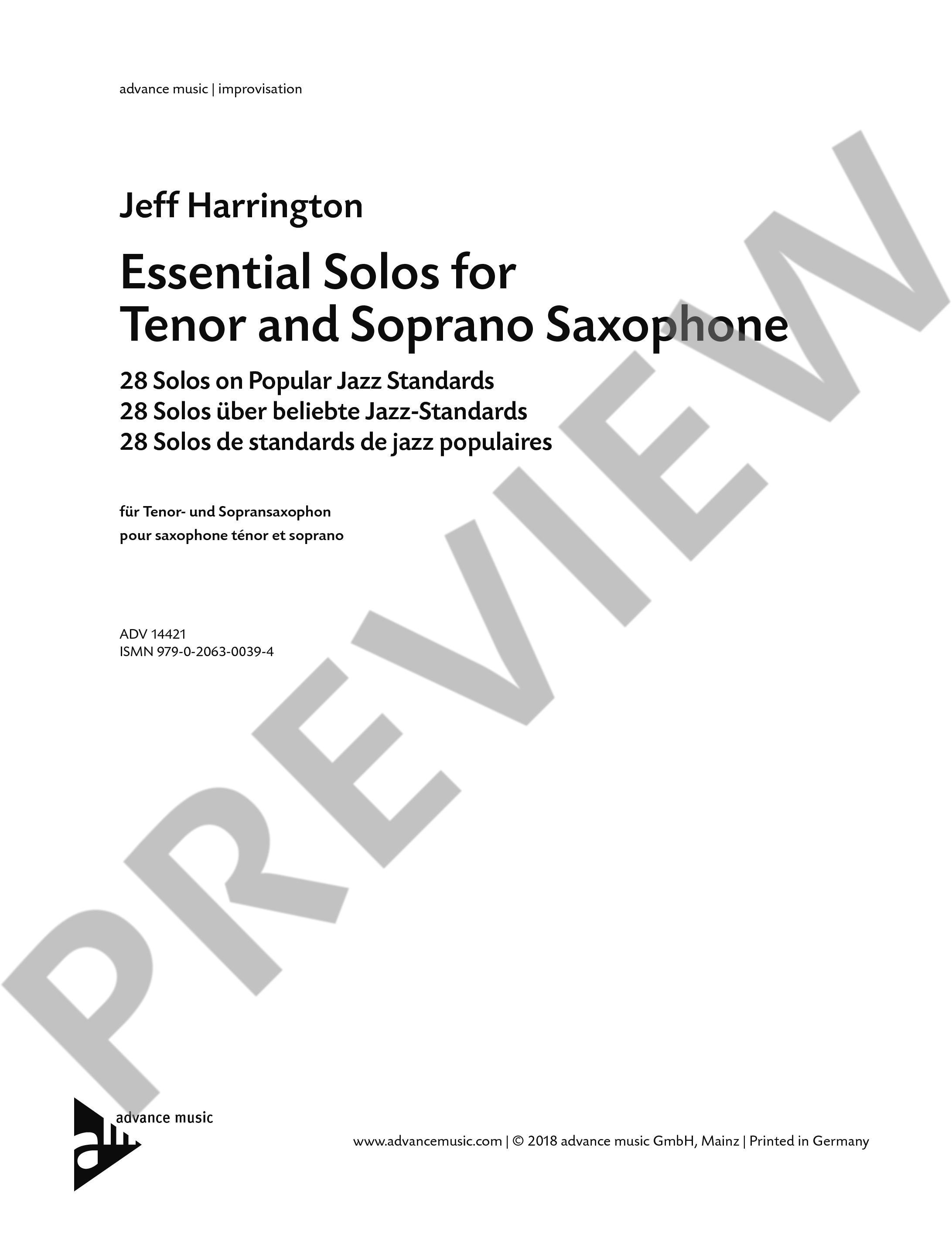 Anderes Coverbild Essential Solos for Tenor & Soprano Saxophone 