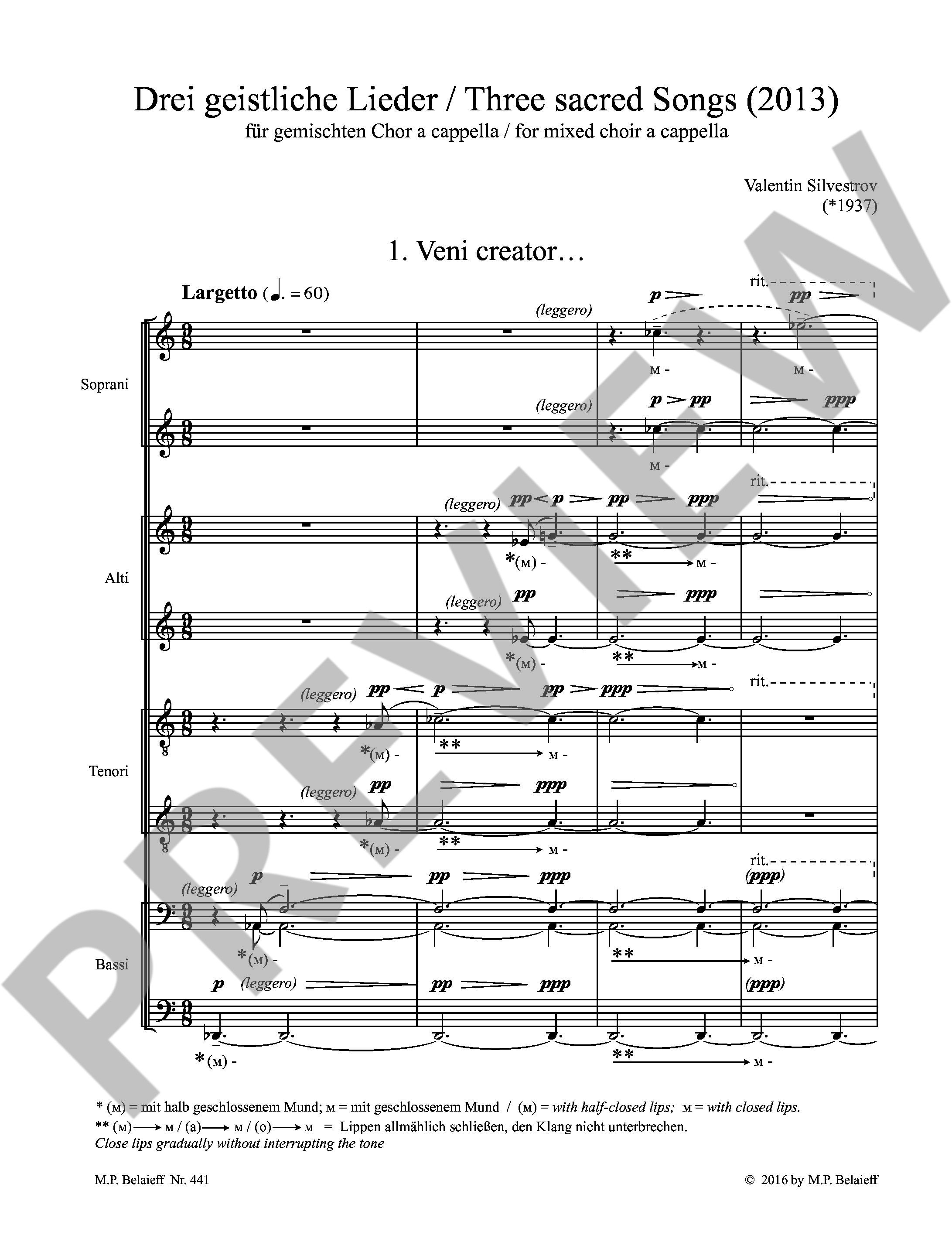 Anderes Coverbild Drei geistliche Lieder 