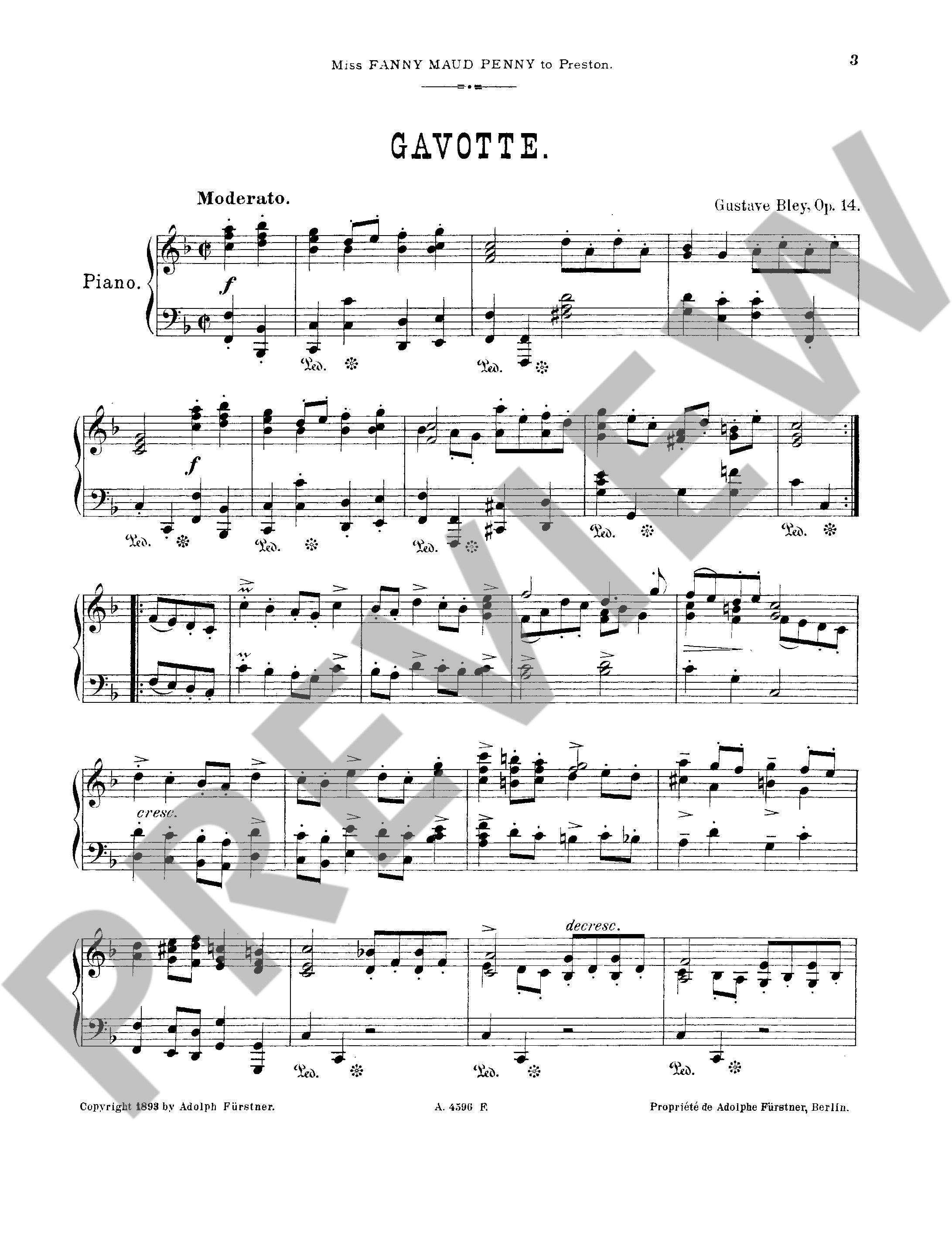 Anderes Coverbild Gavotte (F-Dur) und Menuet (E-Dur) op. 14 / op. 15 