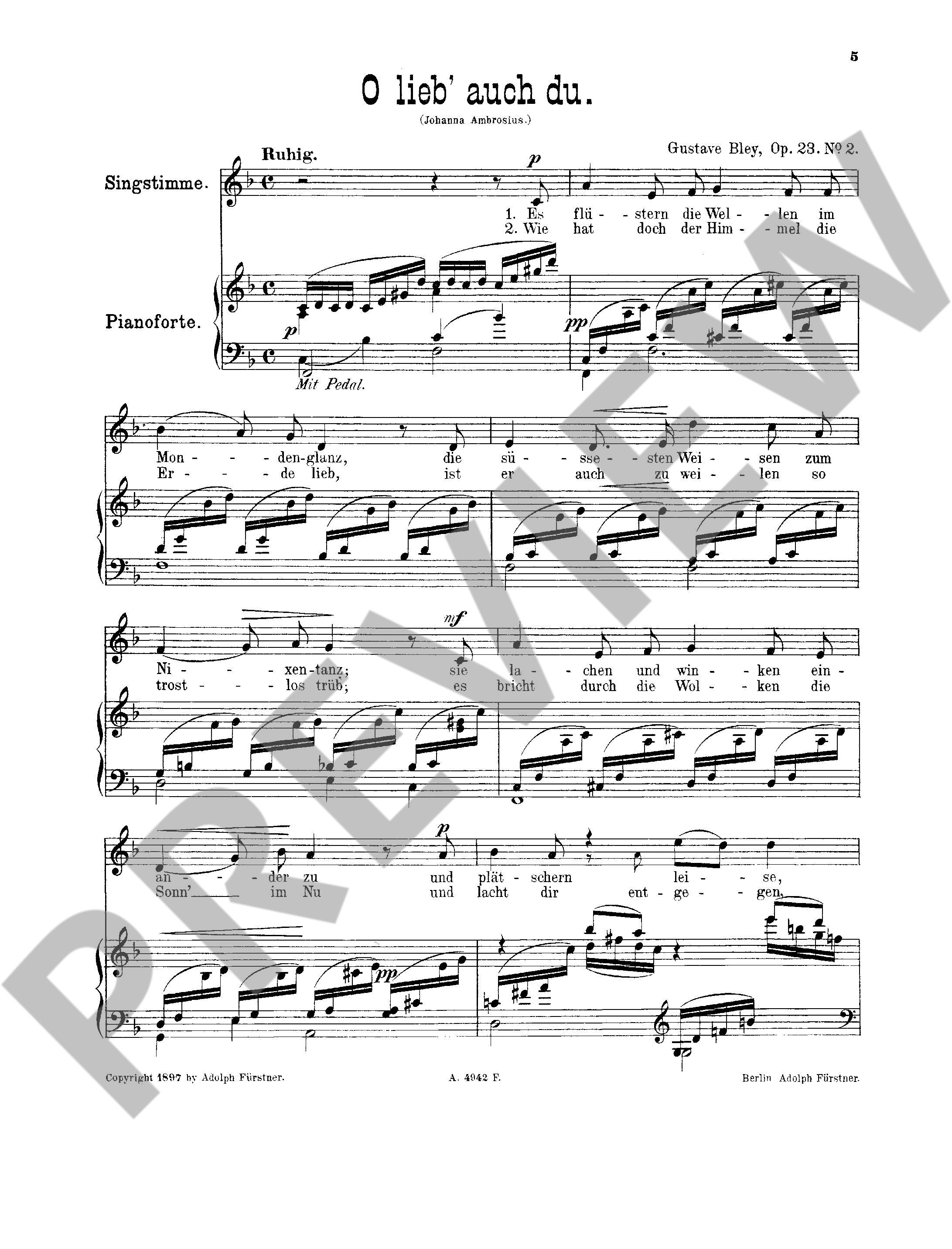 Anderes Coverbild Zwei Lieder op. 23 