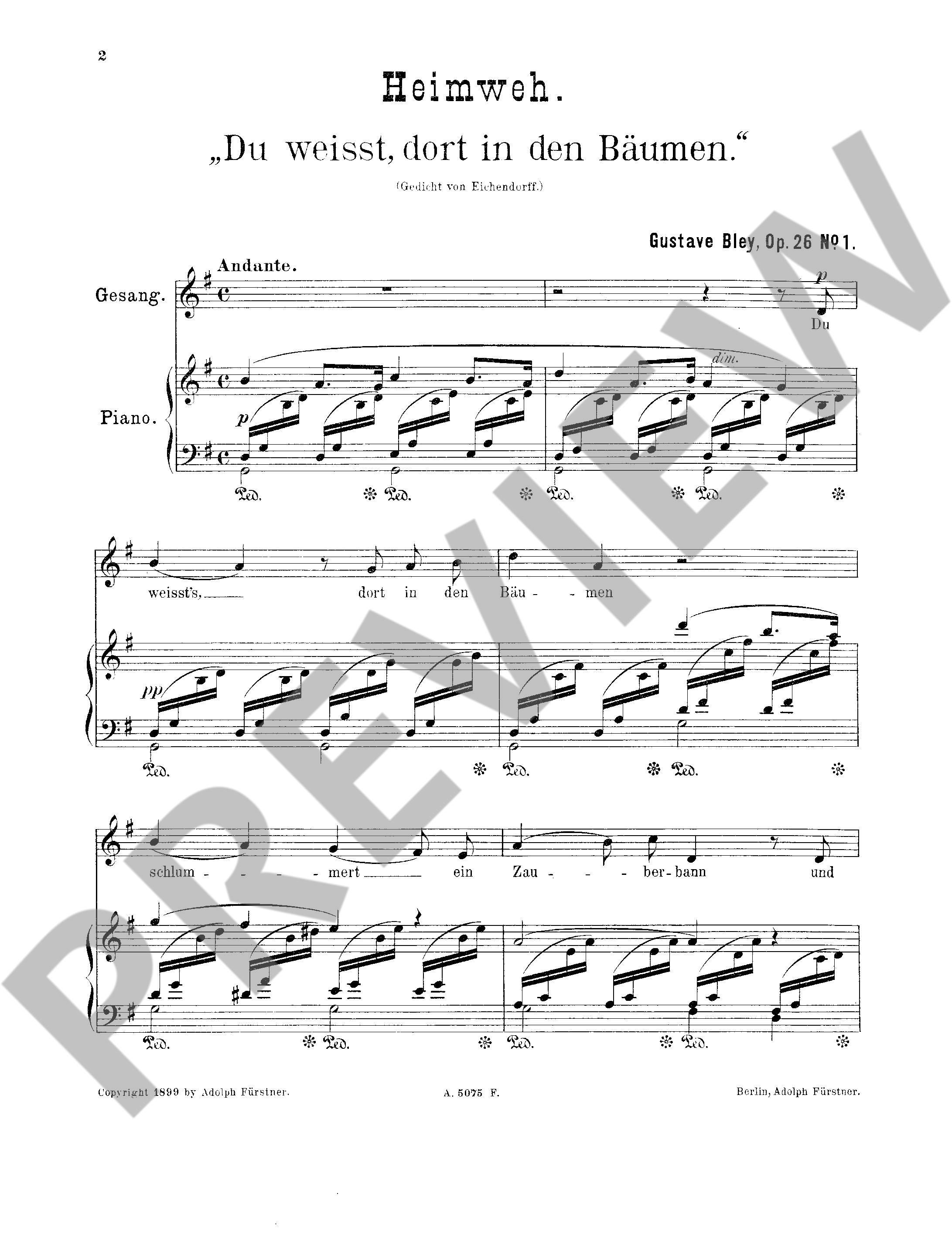Anderes Coverbild Zwei Lieder op. 26 