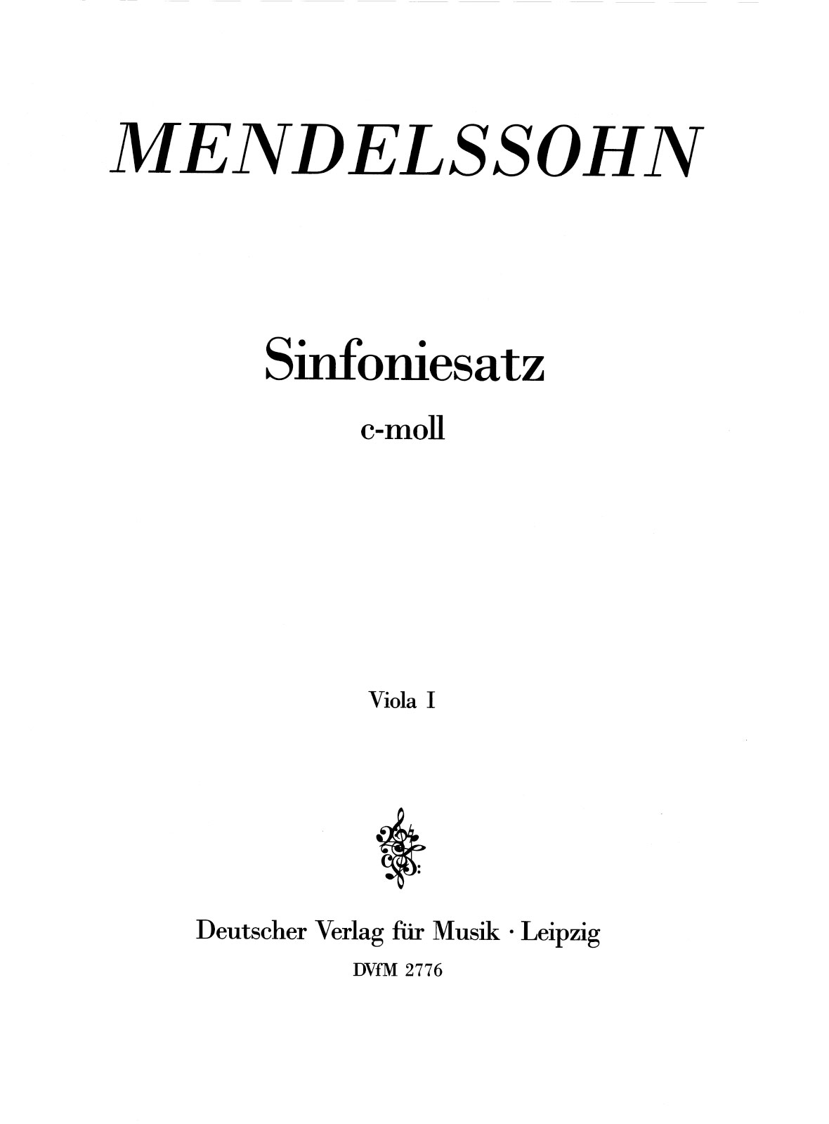 Vorderes Coverbild Sinfoniesatz c-moll